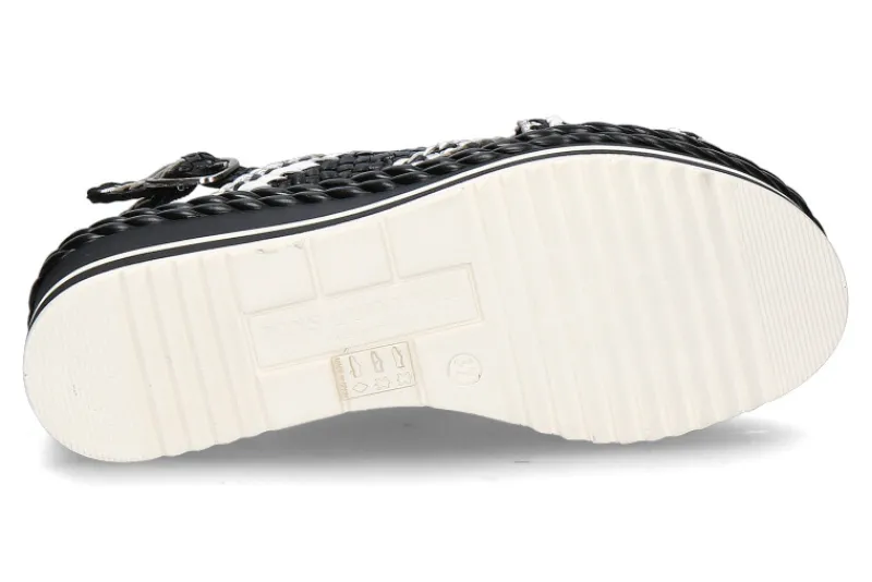 Damen Pons Quintana Keilsandale PADOVA vira negro bianco