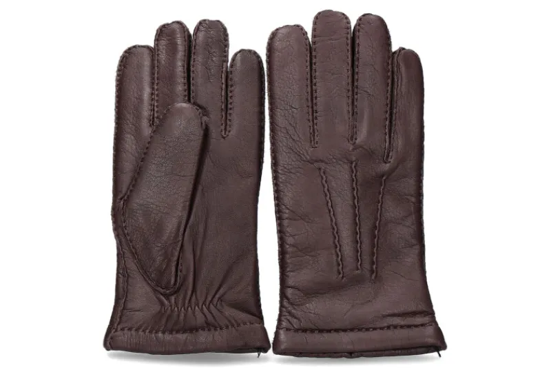 Damen Restelli Herren- Handschuhe CLASSIC MORO- Hirschleder/ braun