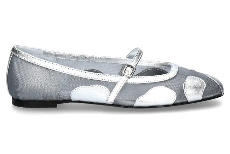 Damen Roberto Festa Slingballerina RACHEL tulle grigio luxor silber