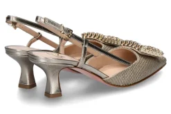 Damen Roberto Festa Slingpumps STEFI Raffia lino Luxor bronze