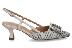 Damen Roberto Festa Slingpumps STEFI TWEED LUX BLU NAPPA CREAM
