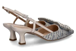 Damen Roberto Festa Slingpumps STEFI TWEED LUX BLU NAPPA CREAM