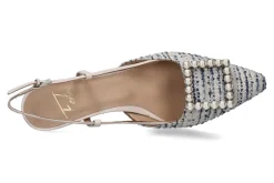 Damen Roberto Festa Slingpumps STEFI TWEED LUX BLU NAPPA CREAM