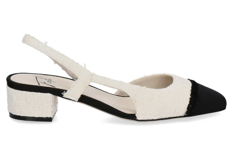 Damen Roberto Festa Slingpumps ACANTO GROS FRANGE NERO PAN CREAM