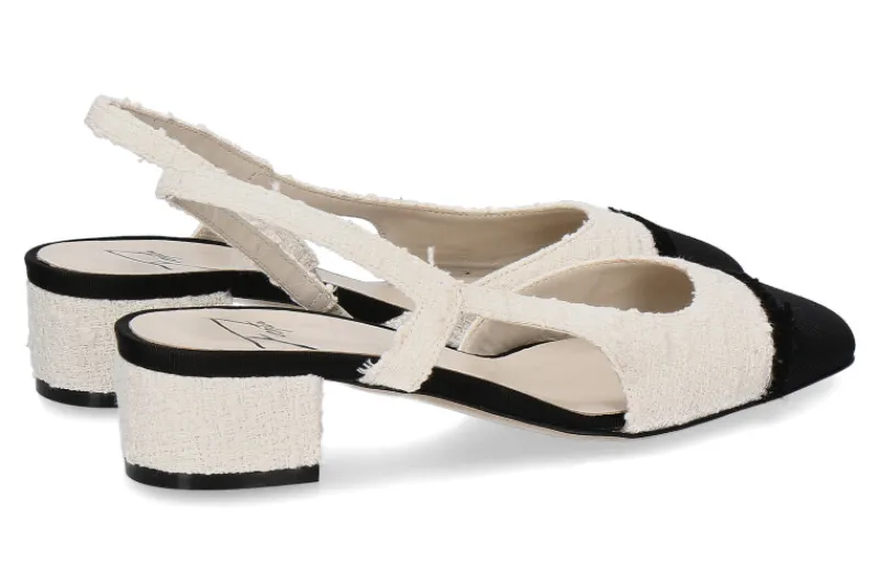 Damen Roberto Festa Slingpumps ACANTO GROS FRANGE NERO PAN CREAM