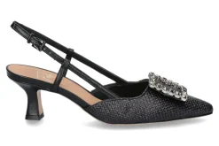 Damen Roberto Festa Slingpumps RAFFIA NERO NAPPA NERO