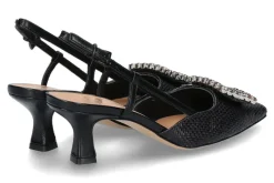 Damen Roberto Festa Slingpumps RAFFIA NERO NAPPA NERO