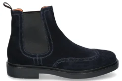 Herren Santoni Chelsea Boot VELOUR BLU