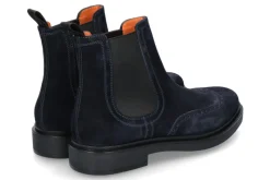 Herren Santoni Chelsea Boot VELOUR BLU