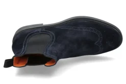 Herren Santoni Chelsea Boot VELOUR BLU