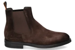 Herren Santoni Chelsea Boots VELOURS MORO- dunkelbraun