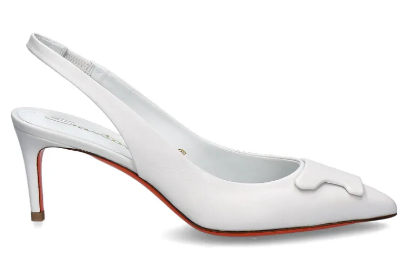 Damen Santoni Damen- Slingpumps SIBILLE NAPPA- white/weiss