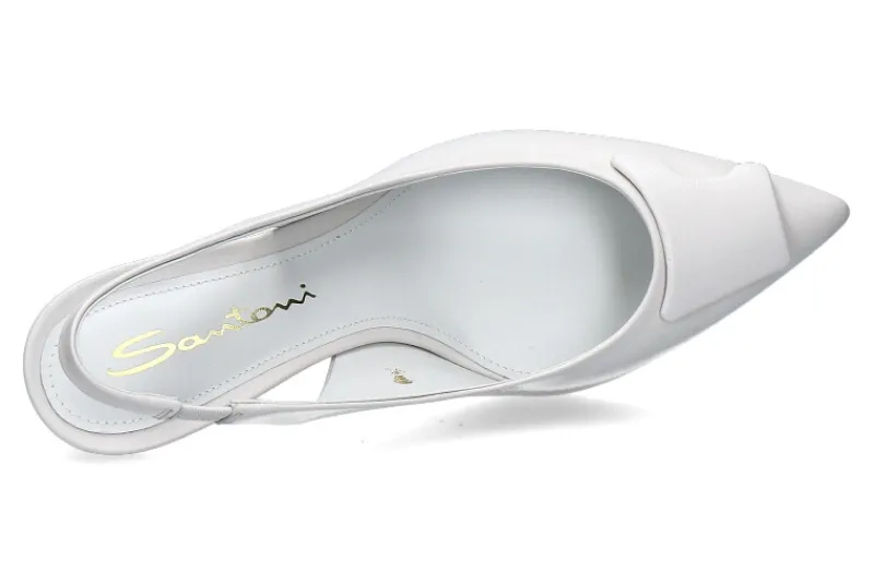 Damen Santoni Damen- Slingpumps SIBILLE NAPPA- white/weiss