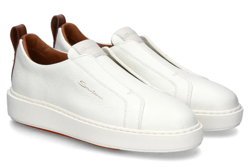 Damen Santoni Damen- Slip-On CLEANIC SOFT- bianco