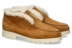 Damen Santoni Desert Boot gefüttert LAMB VELOURS- braun