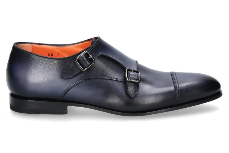 Herren Santoni Doppelmonk CALF BLU