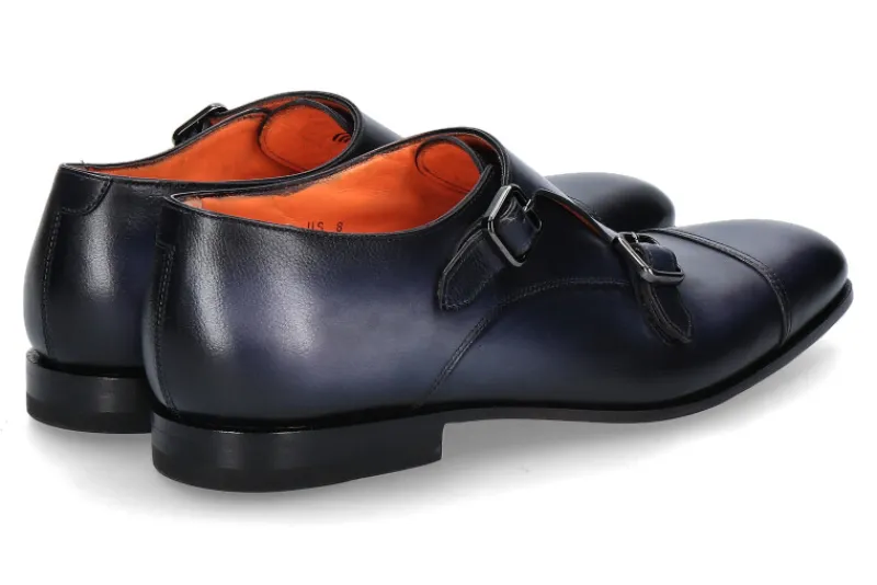 Herren Santoni Doppelmonk CALF BLU