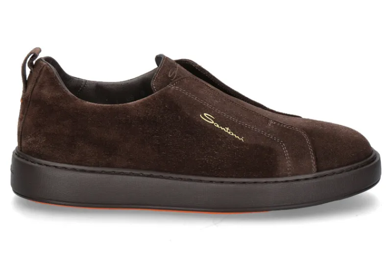Herren Santoni Herren- Slip- On VELOUR- dark brown/dunkelbraun