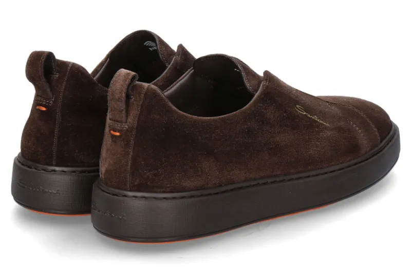 Herren Santoni Herren- Slip- On VELOUR- dark brown/dunkelbraun