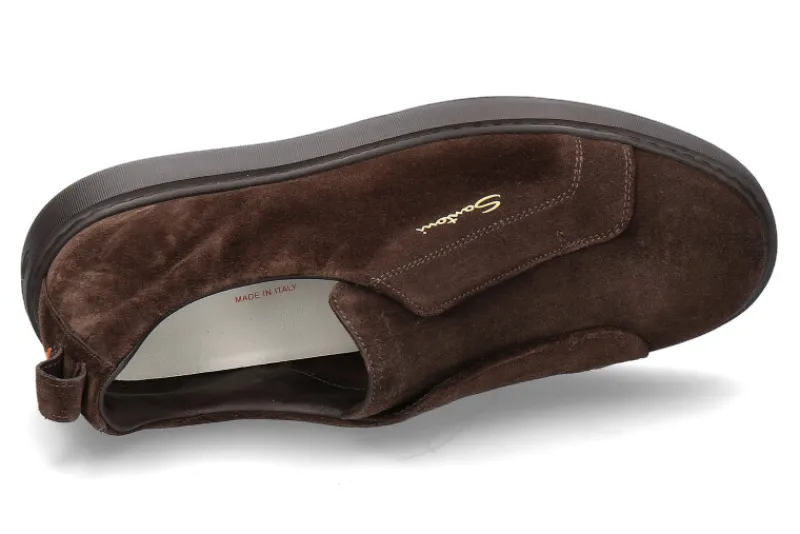 Herren Santoni Herren- Slip- On VELOUR- dark brown/dunkelbraun