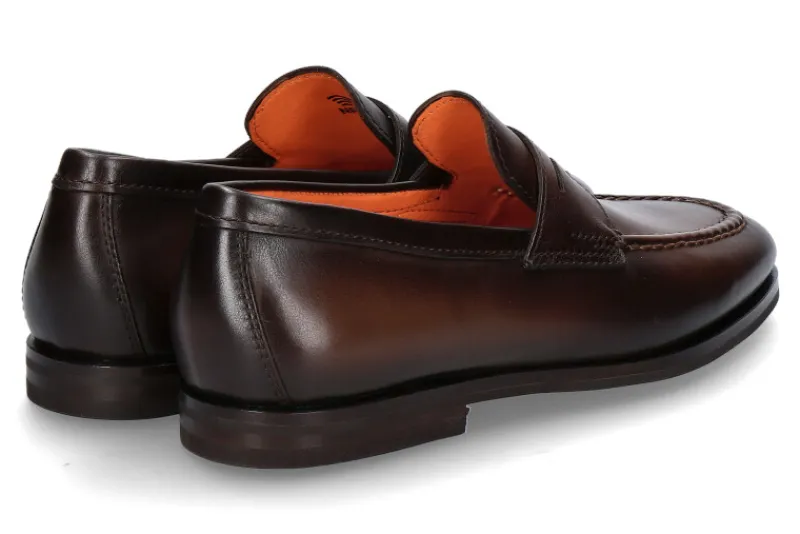 Herren Santoni Herren- Slipper CARLOS NAPPA- braun