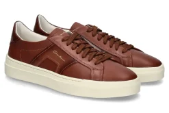 Herren Santoni Herren- Sneaker GLORIA DOUBLE BUCKLE- braun
