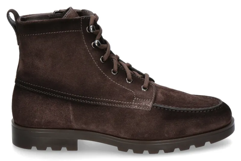 Herren Santoni Herren- Stiefelette gefüttert FLAIR-F VELOURSLEDER- dark brown/dunkelbraun