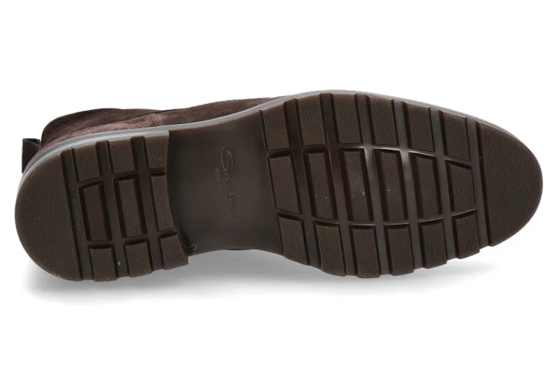 Herren Santoni Herren- Stiefelette gefüttert FLAIR-F VELOURSLEDER- dark brown/dunkelbraun