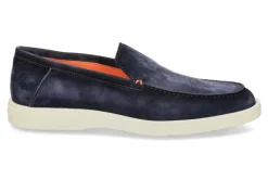 Herren Santoni Herren-Slipper DETROIT VELOURS- blau