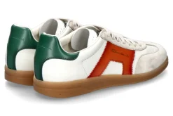 Herren Santoni Herren-Sneaker DOUBLE BUCKLE- orange/white/green