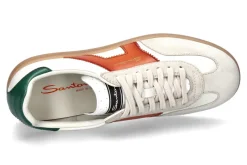 Herren Santoni Herren-Sneaker DOUBLE BUCKLE- orange/white/green