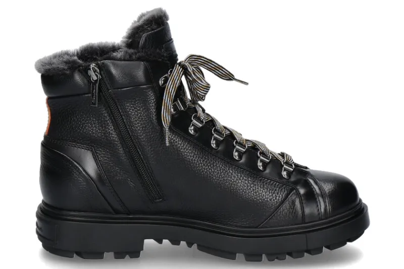 Herren Santoni Herren-Stiefelette gefüttert FARAH LEATHER black/schwarz