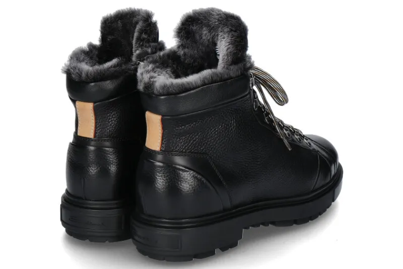 Herren Santoni Herren-Stiefelette gefüttert FARAH LEATHER black/schwarz