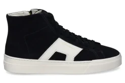 Herren Santoni Mid- Cut Sneaker DOUBLE BUCKLE BLUE/WHT- dunkelblau