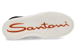 Herren Santoni Mid- Cut Sneaker DOUBLE BUCKLE BLUE/WHT- dunkelblau
