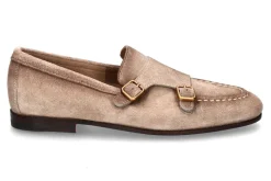 Herren Santoni Monk CARLOS VELOURS- beige/ braun