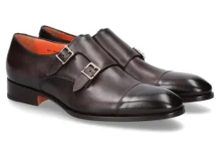 Herren Santoni Monk LEATHER BROWN