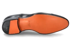 Herren Santoni Schnürer LEATHER BLACK DN01