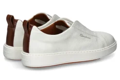 Herren Santoni Slip-On Sneaker CLEANIC NAPPA- white