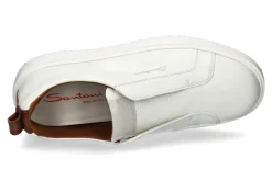 Herren Santoni Slip-On Sneaker CLEANIC NAPPA- white