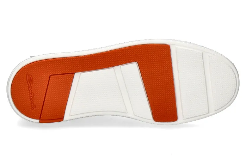 Herren Santoni Slip-On Sneaker CLEANIC NAPPA- white