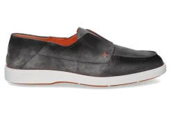 Herren Santoni Slipper CAMOSCIO GRIGIO