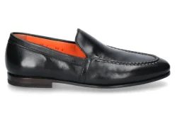 Herren Santoni Slipper LEATHER BLACK NAPPA