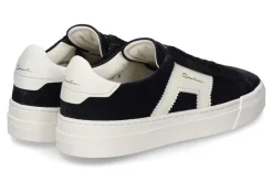 Herren Santoni Sneaker DOUBLE BUCKLE- blau/ weiss