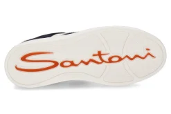 Herren Santoni Sneaker DOUBLE BUCKLE- blau/ weiss
