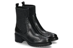 Damen Santoni Stiefelette STRICK BLACK- schwarz