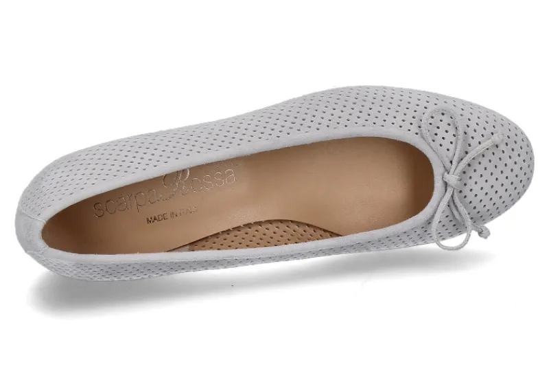 Damen ScarpaRossa Ballerina CAMOSCIO PERLA