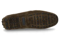 Herren ScarpaRossa Herren- Mokassin VELOUR- taupe/dunkelgrün