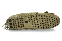 Damen ScarpaRossa Mokassin 3599 VELOUR- cypress/grün