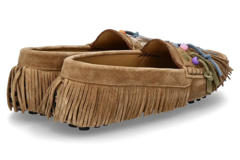 Damen ScarpaRossa Mokassin 3051 VELOUR- beige